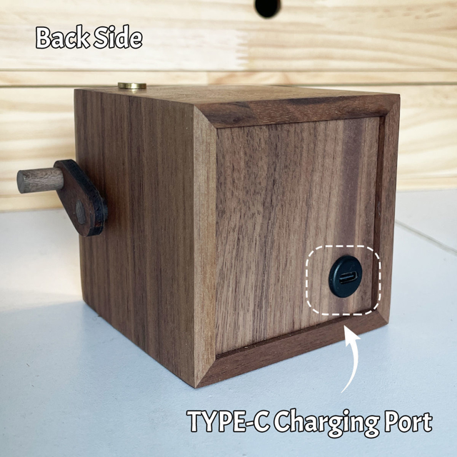 Picture of Custom Wooden Hand-Cranked Flip Photo Frame | Custom Wooden Family Photo Flipbook Frame | Couple Gifts,Wedding Gift