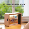 Picture of Custom Motorized Flip Book | Auto Page Turning | Rechargeable Personalised Flip Album with Wooden Frame | Wooden Home Decor