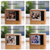 Picture of Custom Motorized Flip Book | Auto Page Turning | Rechargeable Personalised Flip Album with Wooden Frame | Wooden Home Decor