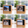 Picture of Custom Motorized Flip Book | Auto Page Turning | Rechargeable Personalised Flip Album with Wooden Frame | Wooden Home Decor
