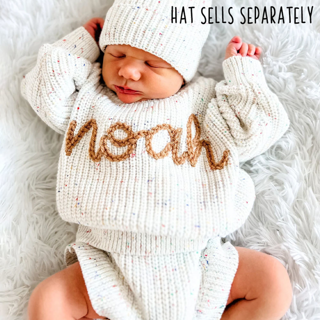 Picture of Newborn Baby Sweater Set - Custom Embroidered Baby Sweaters - Nice Baby Shower Gift