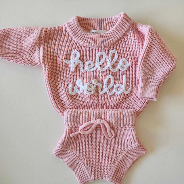 Picture of Newborn Baby Sweater Set - Custom Embroidered Baby Sweaters - Nice Baby Shower Gift