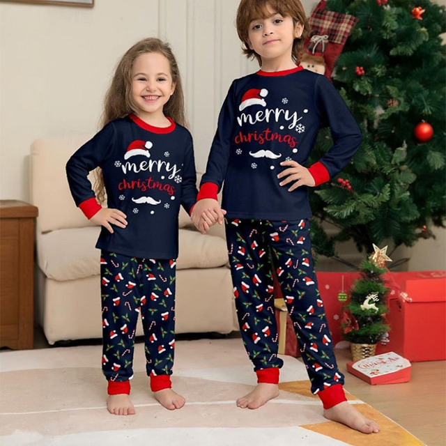 Picture of Family Pajama Set - Family Christmas Pajama Sets - Long Sleeves Pajamas - Merry Christmas