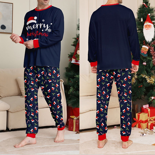 Picture of Family Pajama Set - Family Christmas Pajama Sets - Long Sleeves Pajamas - Merry Christmas