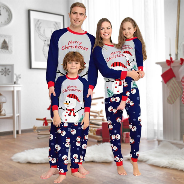 Picture of Family Pajama Set - Family Christmas Pajama Sets - Long Sleeves Pajamas - Snowmen Set