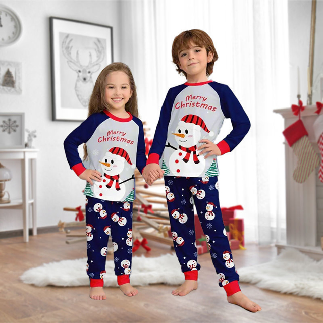 Picture of Family Pajama Set - Family Christmas Pajama Sets - Long Sleeves Pajamas - Snowmen Set