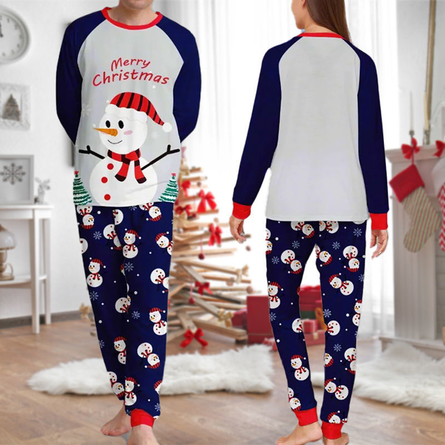 Picture of Family Pajama Set - Family Christmas Pajama Sets - Long Sleeves Pajamas - Snowmen Set