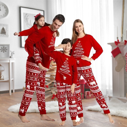 Picture of Family Pajama Set - Family Christmas Pajama Sets - Long Sleeves Pajamas - Sparkle Tree