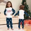 Picture of Family Pajama Set - Family Christmas Pajama Set - Navy Blue Snowflake Merry Christmas Parent-Child Pajamas - Crew Neck Pajamas