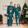Picture of Family Pajama Set - Family Christmas Pajama Sets - Forest Green Long Sleeves Pajamas - Merry Christmas