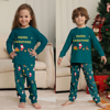 Picture of Family Pajama Set - Family Christmas Pajama Sets - Forest Green Long Sleeves Pajamas - Merry Christmas