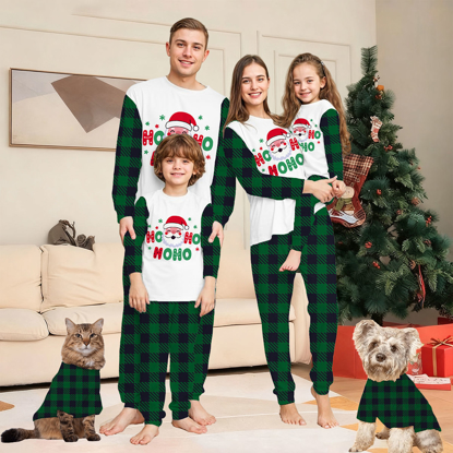 Picture of Family Pajama Set - Family Christmas Pajama Sets - Long Sleeves Pajamas with Santa Pattern - Best Family Christmas Gift