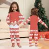 Picture of Family Pajama Set - Family Christmas Pajamas Set - Red Christmas Pattern Sleepwear - Crew Neck Pajamas