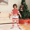 Picture of Family Pajama Set - Family Christmas Pajamas Set - Red Christmas Pattern Sleepwear - Crew Neck Pajamas
