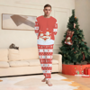 Picture of Family Pajama Set - Family Christmas Pajamas Set - Red Christmas Pattern Sleepwear - Crew Neck Pajamas