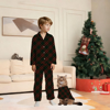 Picture of Family Pajama Set - Christmas Family Pajama Sets - Diagonal Stripes Long Sleeves Pajamas