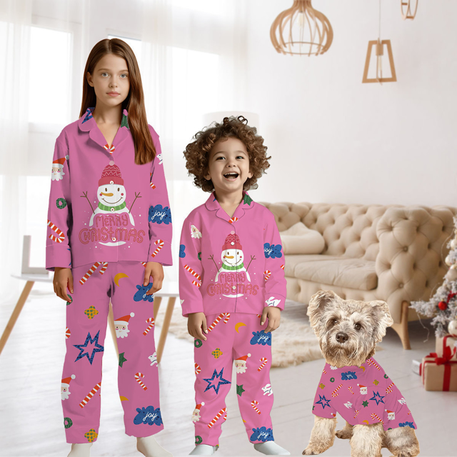 Picture of Family Pajama Set - Family Christmas Pajama Sets - Pattern Long Sleeves Pajamas - Gift for Christmas
