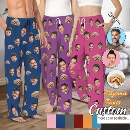 Picture of Custom Pajama Pants - Custom Multi-avatar Pajama Pants - Personalised Pajama bottoms with Faces