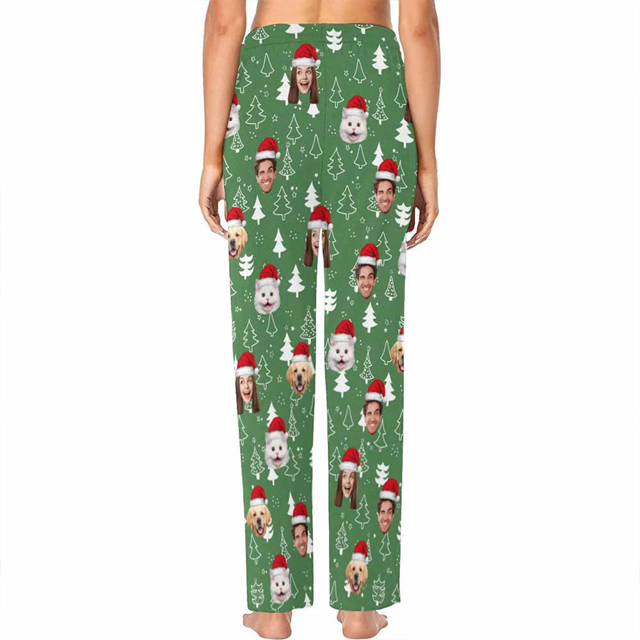 Picture of Custom Pajama Pants - Custom Christmas Pajama Pants - Personalised Pajama bottoms with Faces and Patterns - Gift for Friends