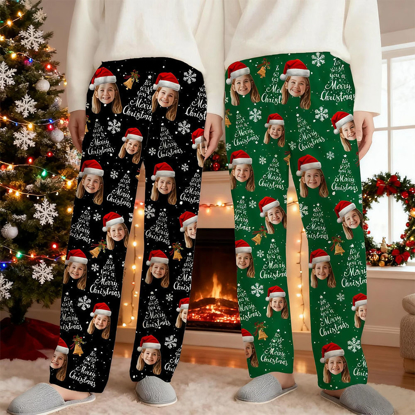 Picture of Custom Pajama Pants - Custom Christmas Pajama Pants with Faces - Personalized Pajama bottoms - Christmas Gift