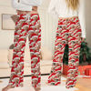 Picture of Custom Christmas Pajama Pants with Santa's Hat & Face - Pajama Bottoms - Christmas Gift for Family & Friends