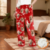 Picture of Custom Flannel Pajama Pants | Personalized Flannel Paw Bone Pajama Pants | Unisex Custom Pajama Pants for Christmas