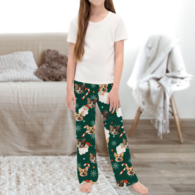 Picture of Custom Pajama Pants with Faces | Personalized Christmas Pajama Bottoms | Christmas Gift for Family and Friend