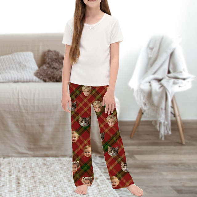 Picture of Personalized Pajama Pants with Faces | Custom Christmas Pajama Bottoms | Nice Christmas Gift | Gift for Family and Friend