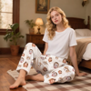 Picture of Custom Photo Flannel Pajama Pants - Personalized Dog or Cat Face Sleepwear Gift | Winter Gift
