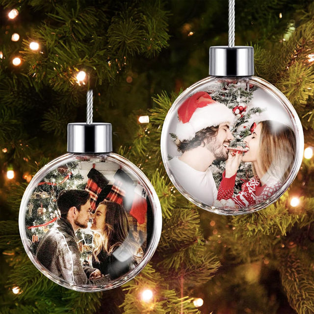 Picture of Custom Photo Christmas Tree Ornament | Christmas Ball Ornament | Xmas Home Decors