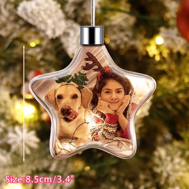 Picture of Custom Photo Christmas Tree Ornament | Christmas Ball Ornament | Xmas Home Decors