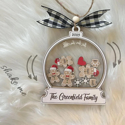 Picture of Personalized Gingerbread Home Christmas Decorations | Custom Home Decorations | 4D Custom Cookie Decorations Gifts for Christmas | Christmas Ornament