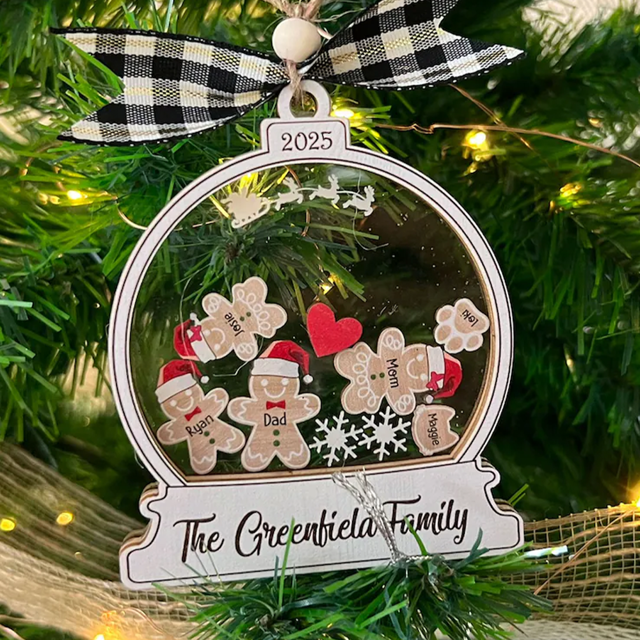 Picture of Personalized Gingerbread Home Christmas Decorations | Custom Home Decorations | 4D Custom Cookie Decorations Gifts for Christmas | Christmas Ornament
