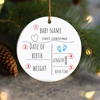 Picture of Family Christmas Tree Ornaments with Photo | Ceramics Christmas Tree Ornament | Xmas Home Decors