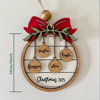 Picture of Personalized Wooden Christmas Ornaments | Family Christmas Ornament with Names | Circle Shaped Christmas Ornaments