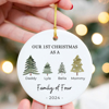 Picture of Family Ceramics Christmas Tree Ornaments | Custom Christmas Tree Photo Ornament | Xmas Home Decoration