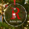 Picture of Custom Christmas Tree Crystal Ornaments with Letter | Custom Christmas Tree Ornament | Best Christmas Gifts for Family