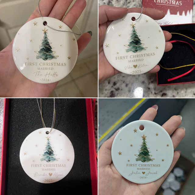 Picture of First Christmas Together | Ceramics Christmas Ornaments | Christmas Tree Decorations